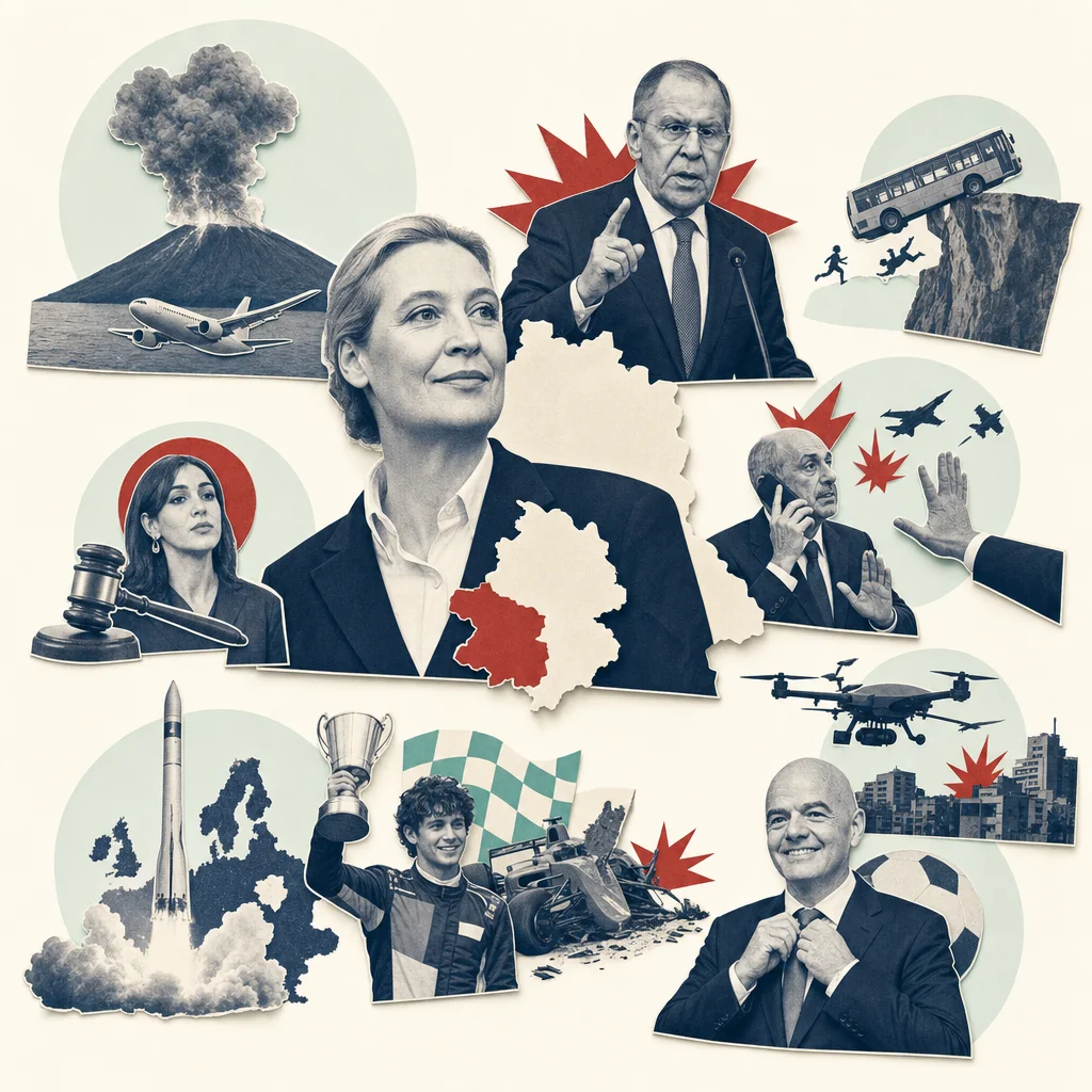 Коллаж по заголовкам дня