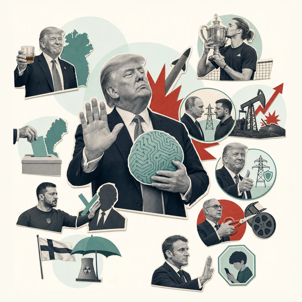 Collage of the day's headlines